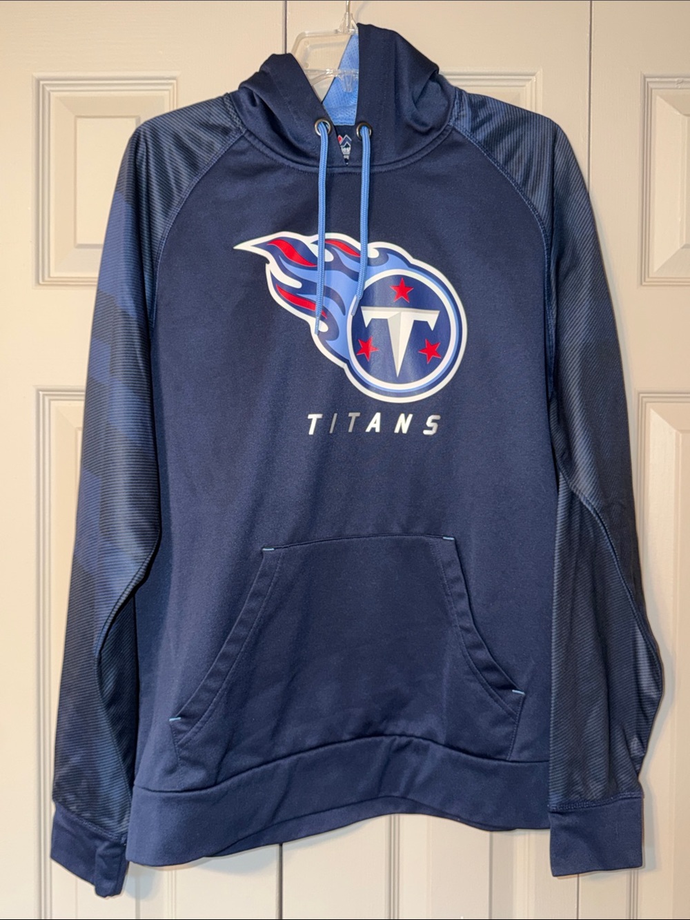 Majestic NFL Tennessee Titans Men's Blue Pullover Hoodie Football Size Large